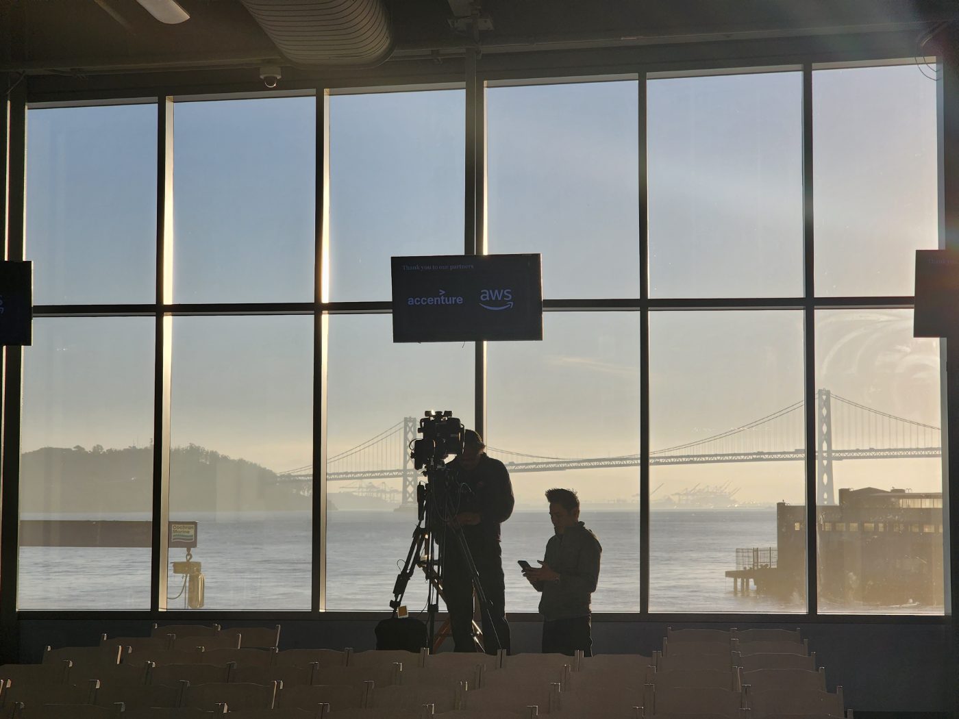 Argus HD interviewing an attendee on camera at a Google developer event